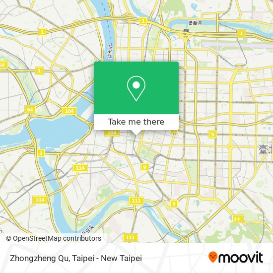 Zhongzheng Qu map