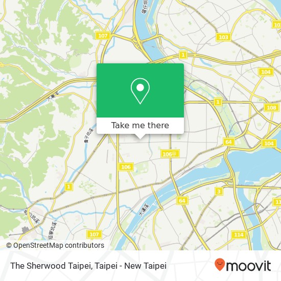 The Sherwood Taipei map