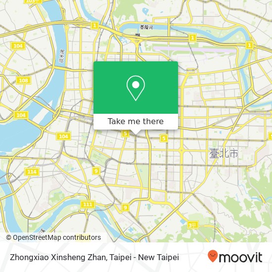 Zhongxiao Xinsheng Zhan map