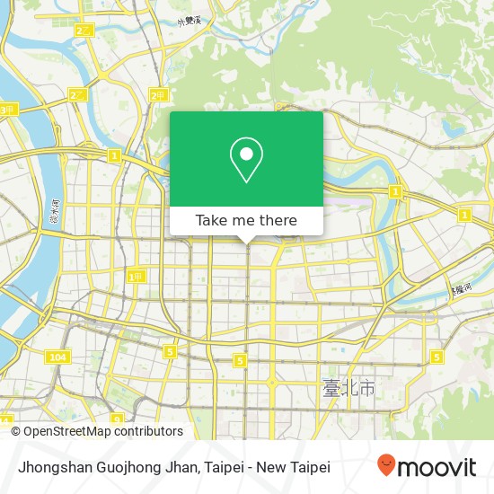 Jhongshan Guojhong Jhan map