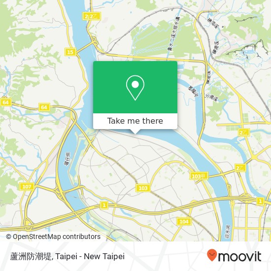 蘆洲防潮堤 map