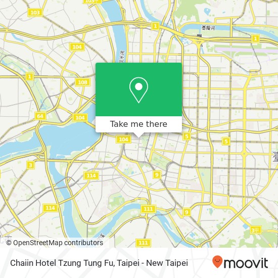 Chaiin Hotel Tzung Tung Fu map