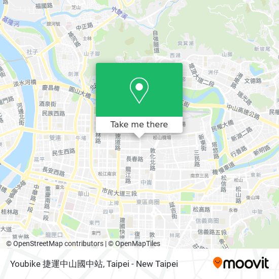 Youbike 捷運中山國中站 map