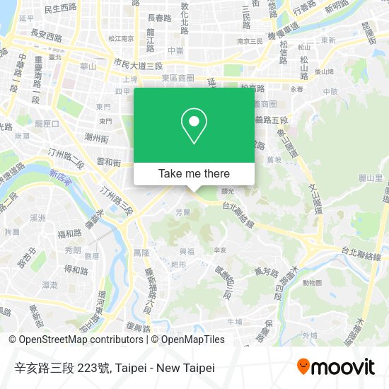 辛亥路三段 223號地圖