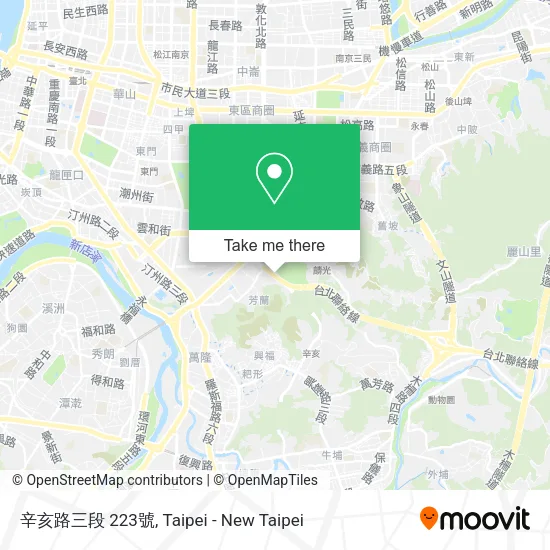 辛亥路三段 223號地圖