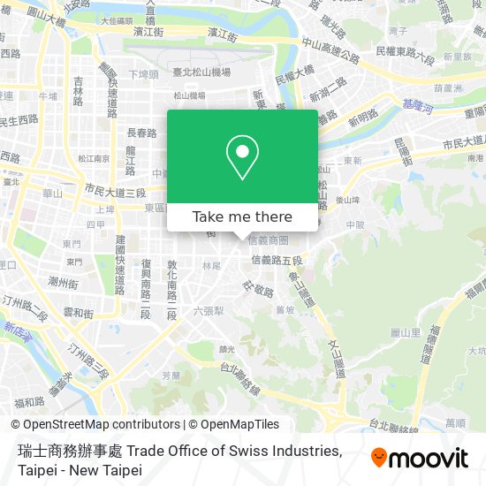 瑞士商務辦事處 Trade Office of Swiss Industries map