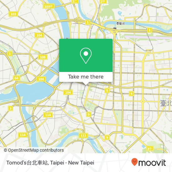 Tomod's台北車站 map