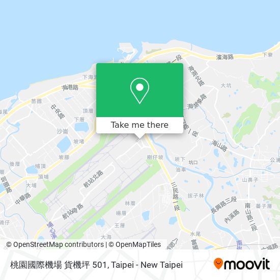 桃園國際機場 貨機坪 501地圖