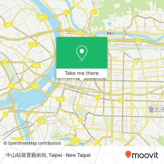 中山站裝置藝術街 map