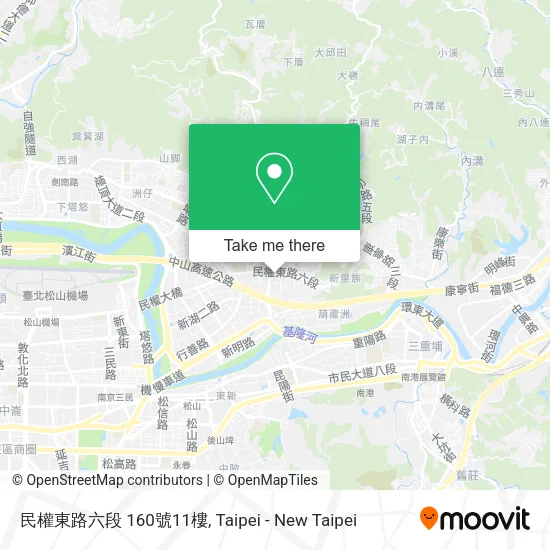民權東路六段 160號11樓地圖