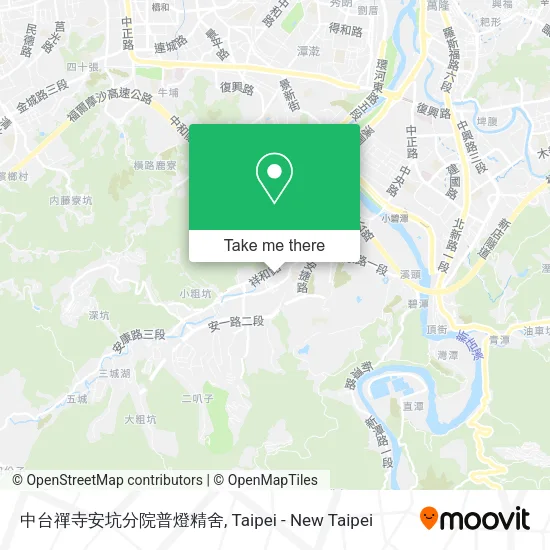 中台禪寺安坑分院普燈精舍地圖