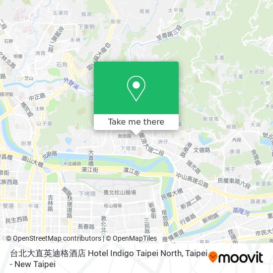 台北大直英迪格酒店 Hotel Indigo Taipei North map