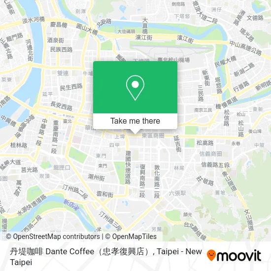 丹堤咖啡 Dante Coffee（忠孝復興店）地圖