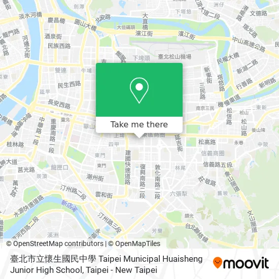 臺北市立懷生國民中學 Taipei Municipal Huaisheng Junior High School map