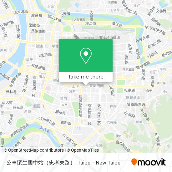 公車懷生國中站（忠孝東路） map