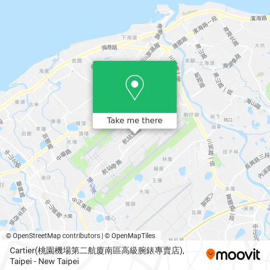 Cartier(桃園機場第二航廈南區高級腕錶專賣店) map