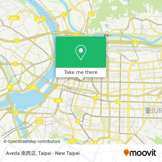 Aveda 南西店 map
