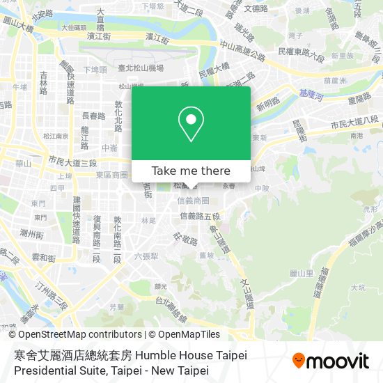 寒舍艾麗酒店總統套房 Humble House Taipei Presidential Suite map