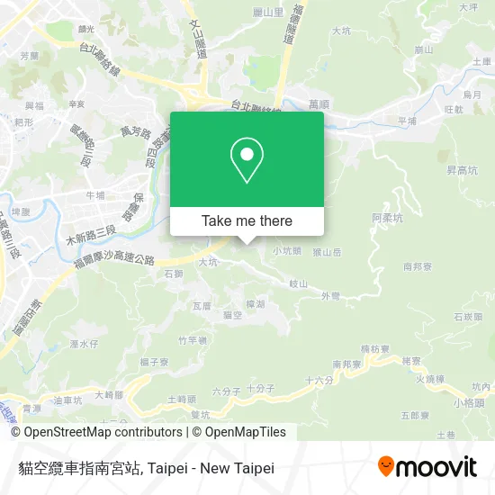貓空纜車指南宮站地圖