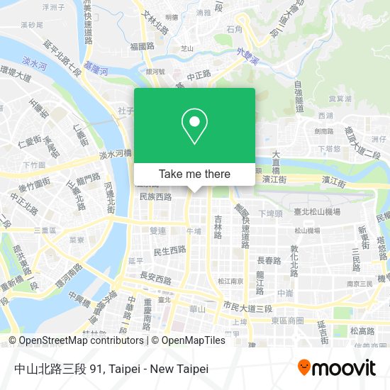 中山北路三段 91地圖