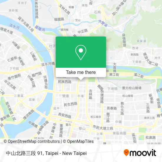 中山北路三段 91地圖
