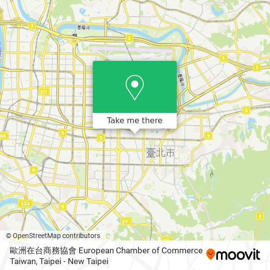 歐洲在台商務協會 European Chamber of Commerce Taiwan map