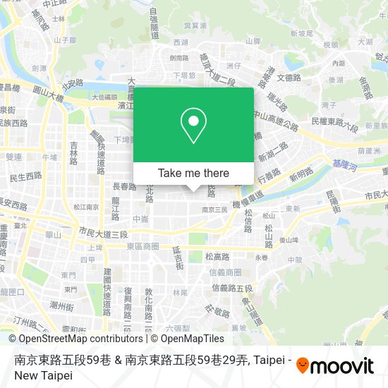 南京東路五段59巷 & 南京東路五段59巷29弄地圖
