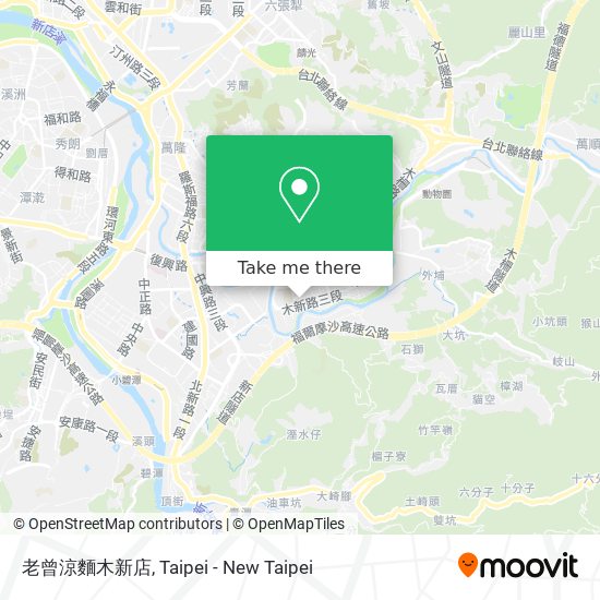 老曾涼麵木新店 map