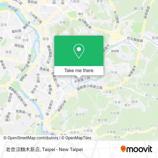 老曾涼麵木新店 map