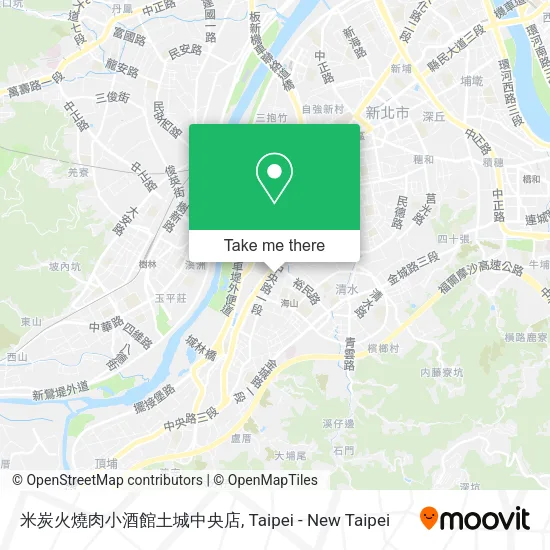 米炭火燒肉小酒館土城中央店地圖