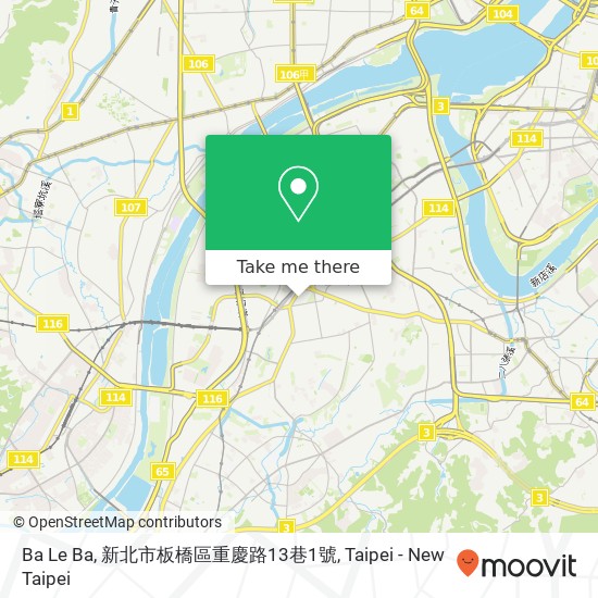 Ba Le Ba, 新北市板橋區重慶路13巷1號 map