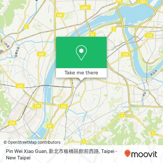 Pin Wei Xiao Guan, 新北市板橋區館前西路地圖