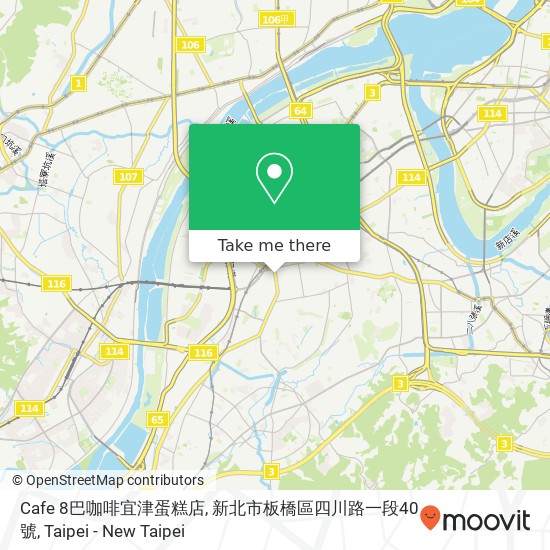 Cafe 8巴咖啡宜津蛋糕店, 新北市板橋區四川路一段40號 map