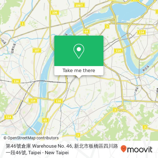 第46號倉庫 Warehouse No. 46, 新北市板橋區四川路一段46號 map