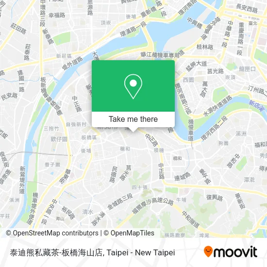 泰迪熊私藏茶-板橋海山店地圖