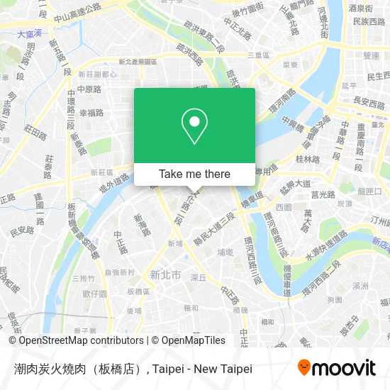 潮肉炭火燒肉（板橋店）地圖