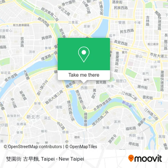 雙園街 古早麵地圖