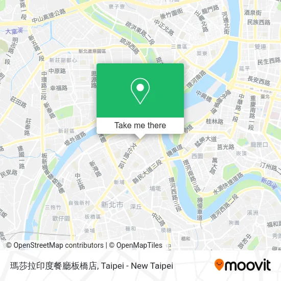 瑪莎拉印度餐廳板橋店地圖
