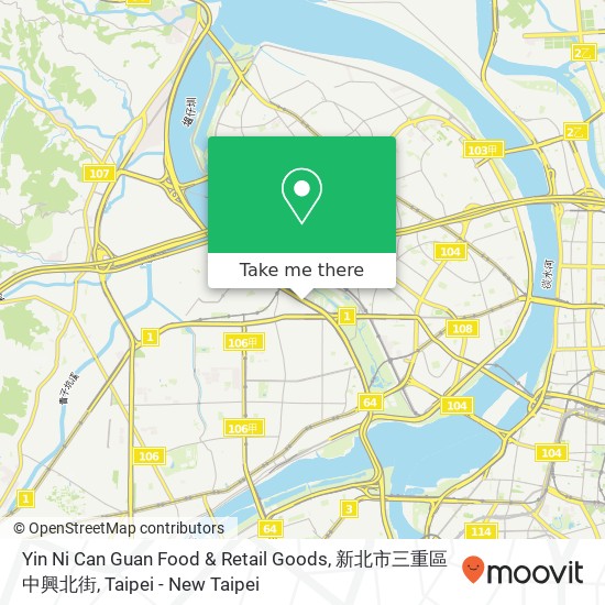 Yin Ni Can Guan Food & Retail Goods, 新北市三重區中興北街地圖