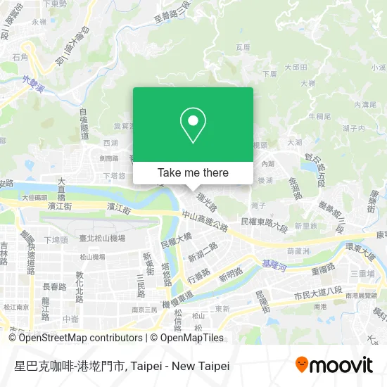 星巴克咖啡-港墘門市地圖