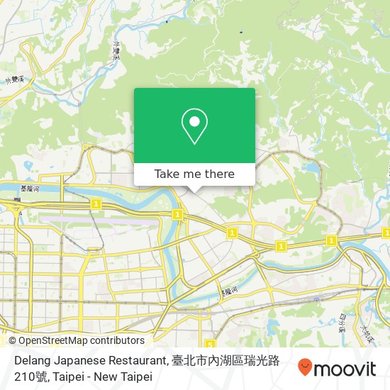 Delang Japanese Restaurant, 臺北市內湖區瑞光路210號 map