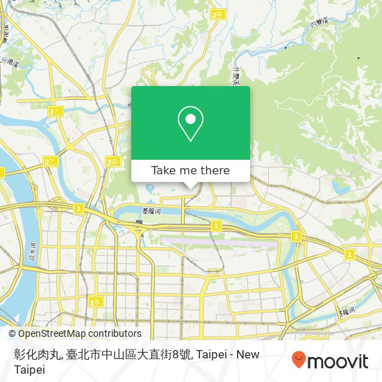 彰化肉丸, 臺北市中山區大直街8號地圖