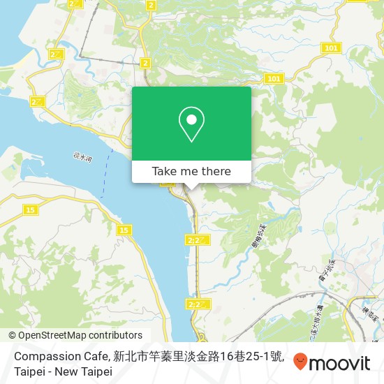 Compassion Cafe, 新北市竿蓁里淡金路16巷25-1號 map