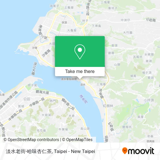 淡水老街-哈味杏仁茶地圖