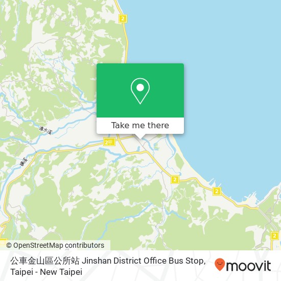 公車金山區公所站 Jinshan District Office Bus Stop map