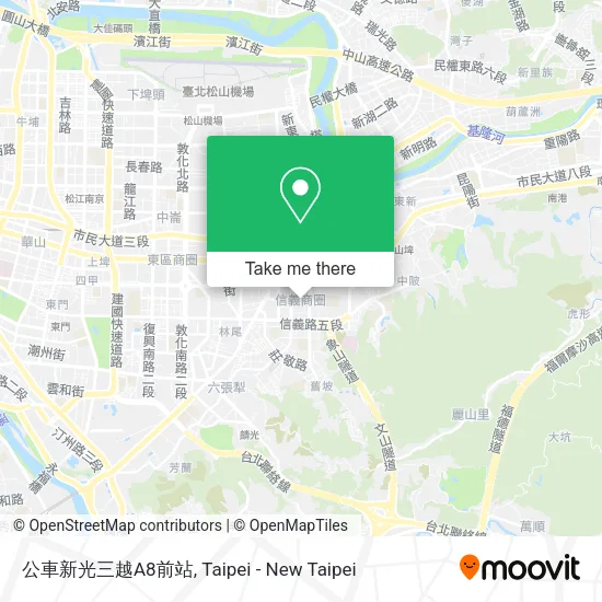 公車新光三越A8前站地圖