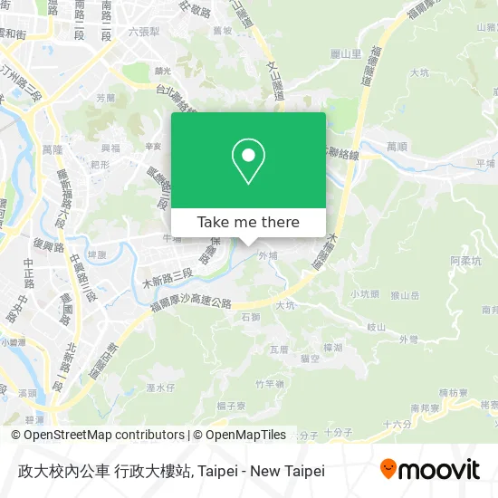 政大校內公車 行政大樓站 map