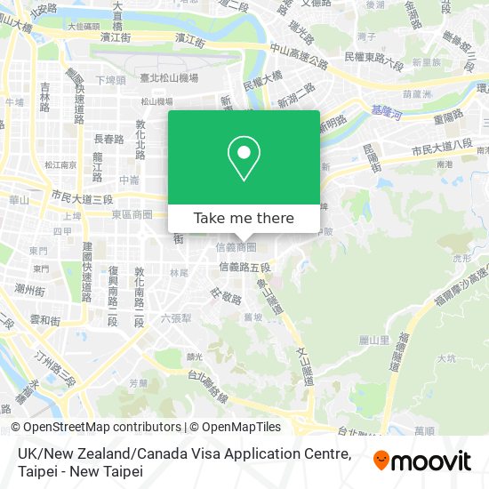 UK / New Zealand / Canada Visa Application Centre map