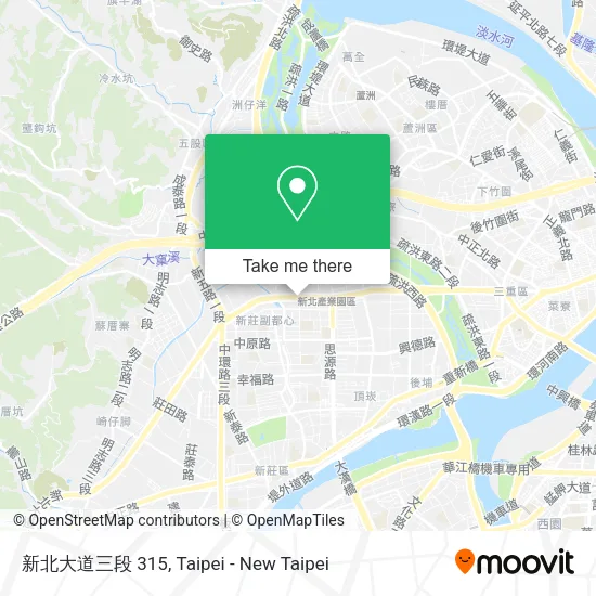 新北大道三段 315地圖