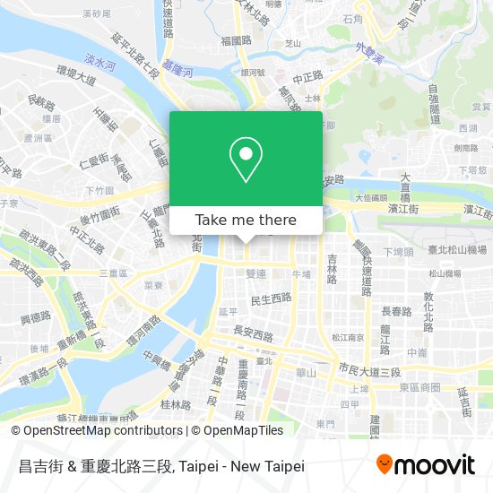 昌吉街 & 重慶北路三段 map
